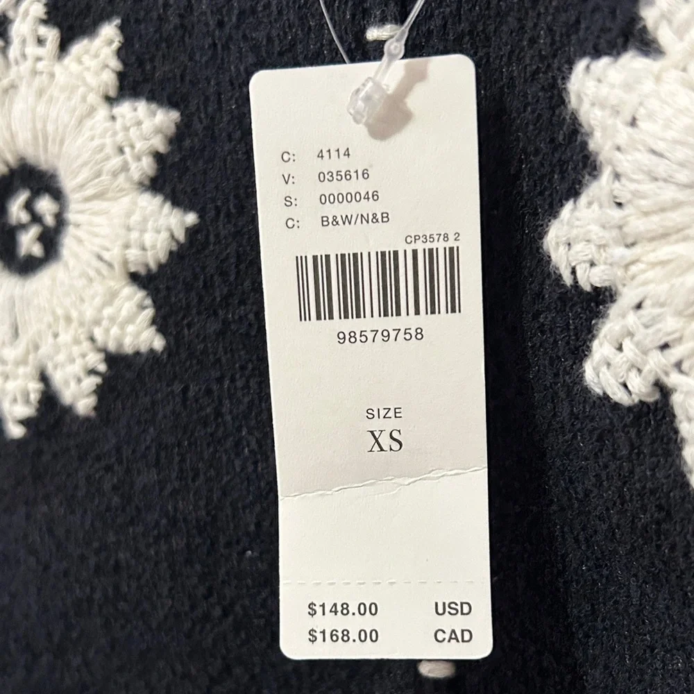 Pilcro Black Camisole with Cream Floral Accents - Picture 3 of 5